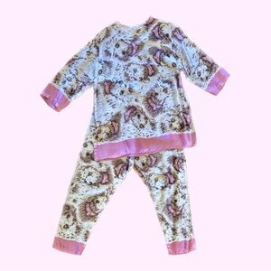Vintage 60s Dog Pink PJ Set